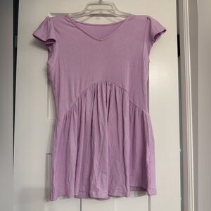 Lavender Cap Sleeve babydoll Women's maternity Top